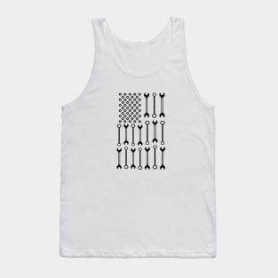 Mechanic in American Flag Tank Top